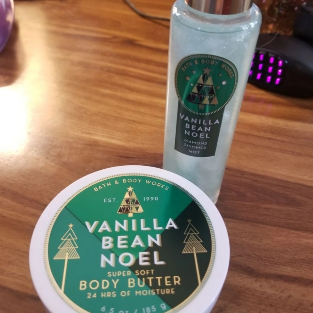 Vanilla bean noel shimmer mist and body butter